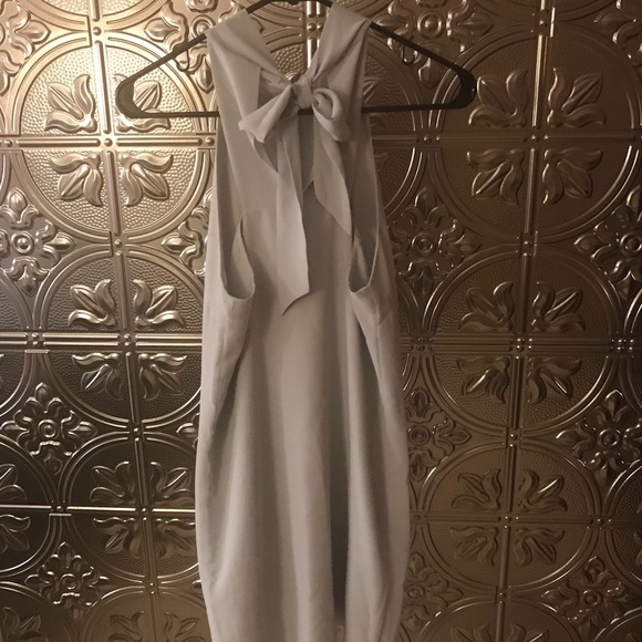 Naked Zebra Grey Sheath Dress Bow Small - Picture 4 of 5